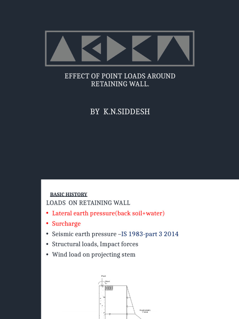 Point Load Surcharge on Retaining Walls | PDF | Civil Engineering ...