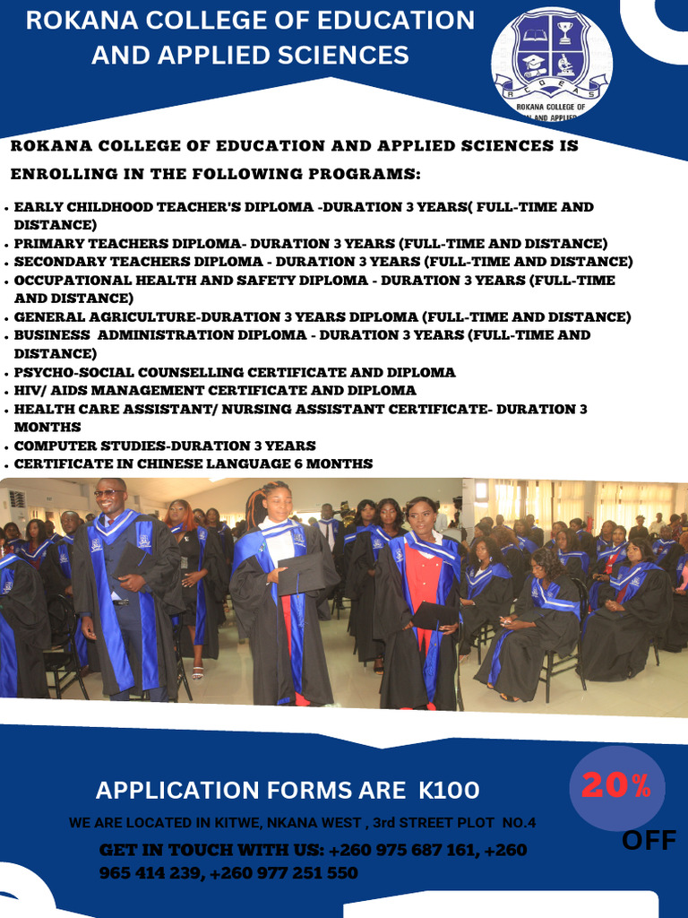Rokana College Education Programs Offered | PDF