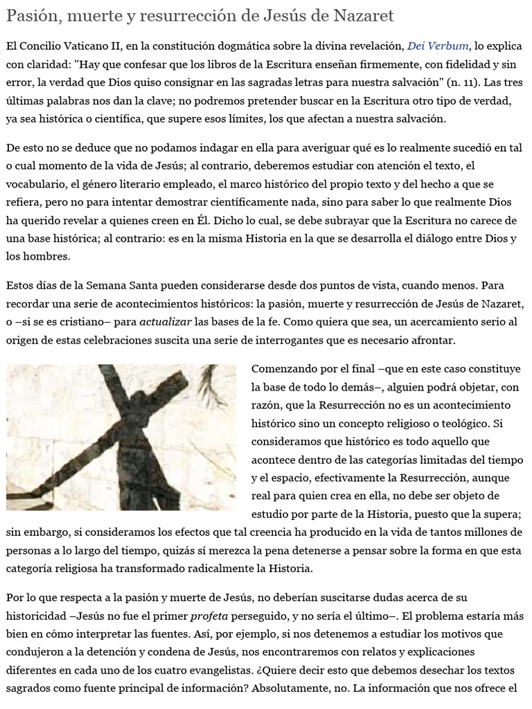 Pasion Muerte y Resurreccion de Jesus de | PDF | Jesús | La ...