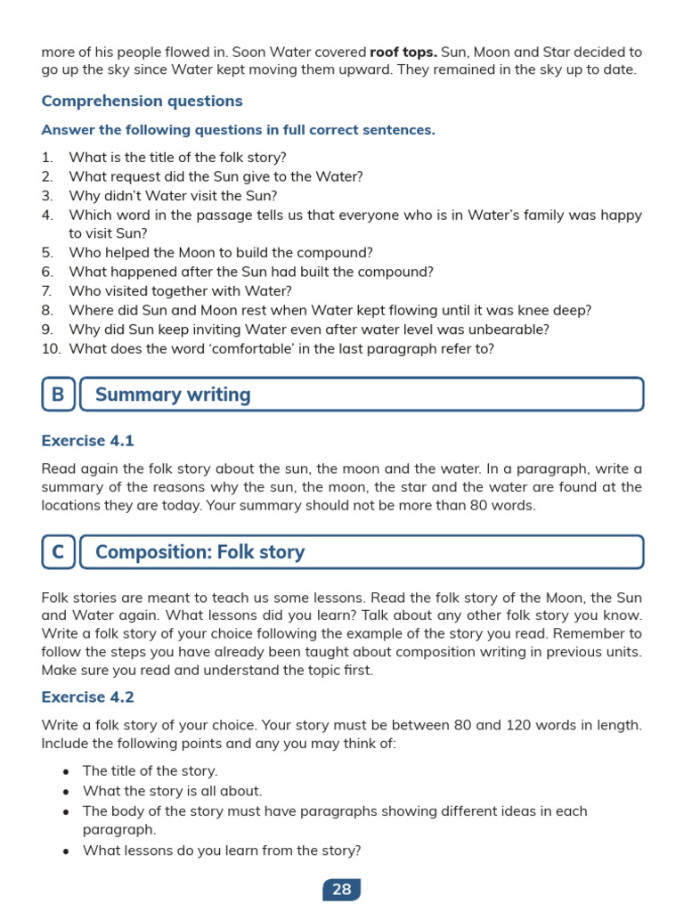 Folk Story Analysis and Writing Guide | PDF