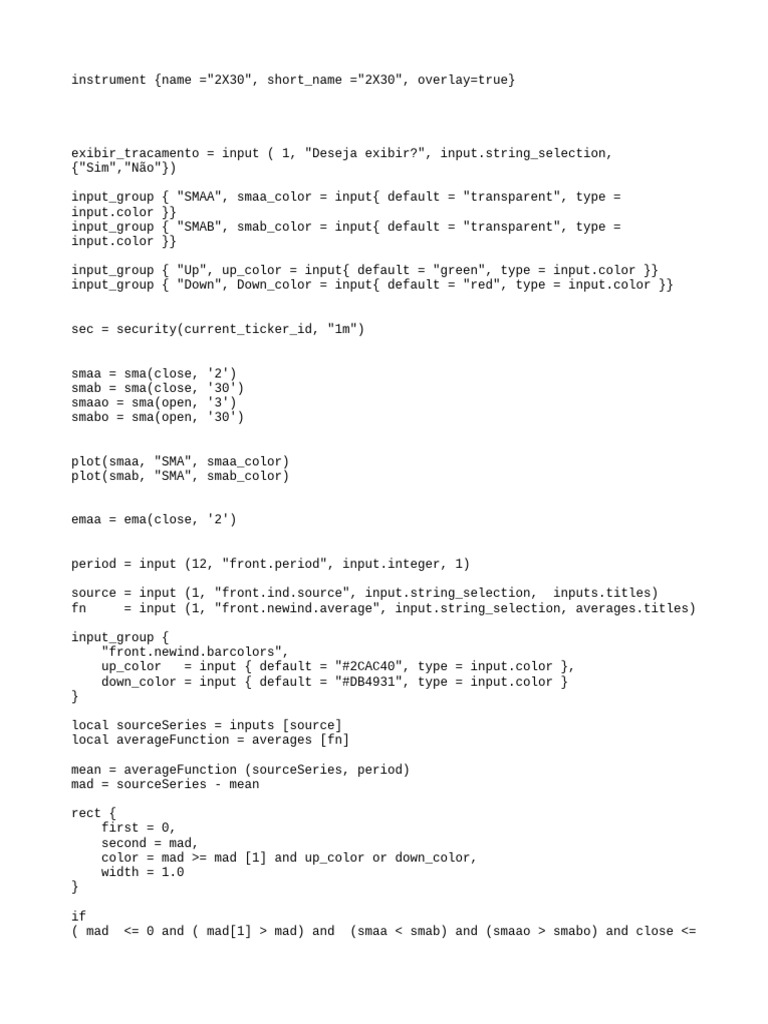 Trading Indicator Script for SMA and EMA | PDF