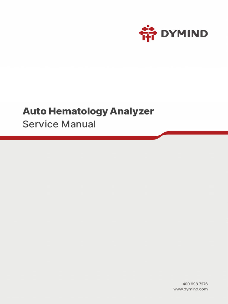 DF55 Hematology Analyzer Manual | PDF | Pump | Vacuum Tube