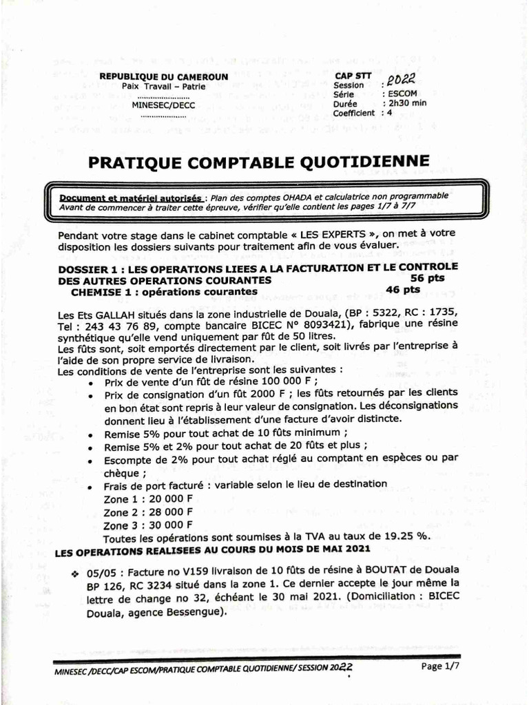 PCQ Cap Escom 2022 - Fna | PDF