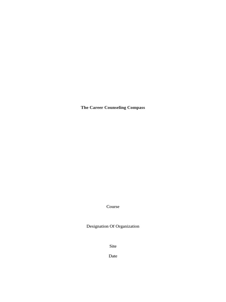 The Career Counseling Compass | PDF | Theory | Cognition