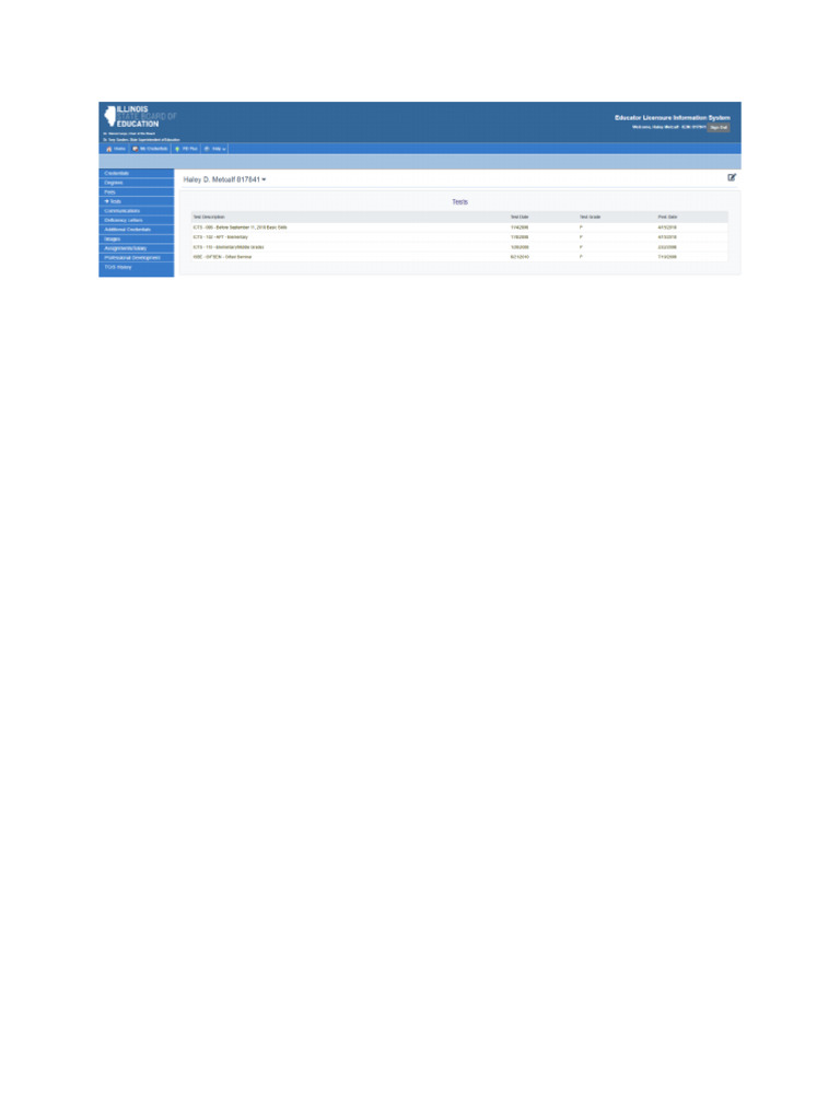 ISBE Testing Information | PDF