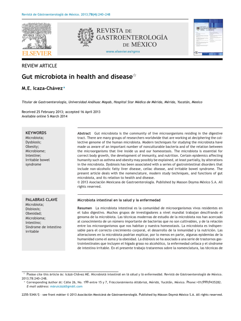 Gut Microbiota in Health and Disease | PDF | Microbiota ...