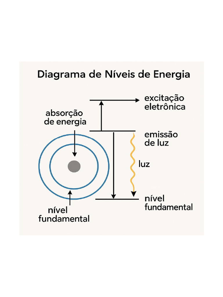 Diagrama De Níveis De Energia _ Desenhe um diagrama de níveis de ...