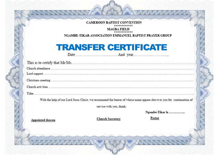 Certification for Church Service Continuation | PDF