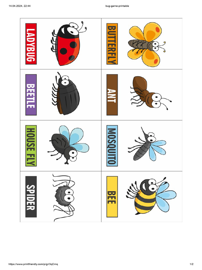 Bug Game Printable | PDF