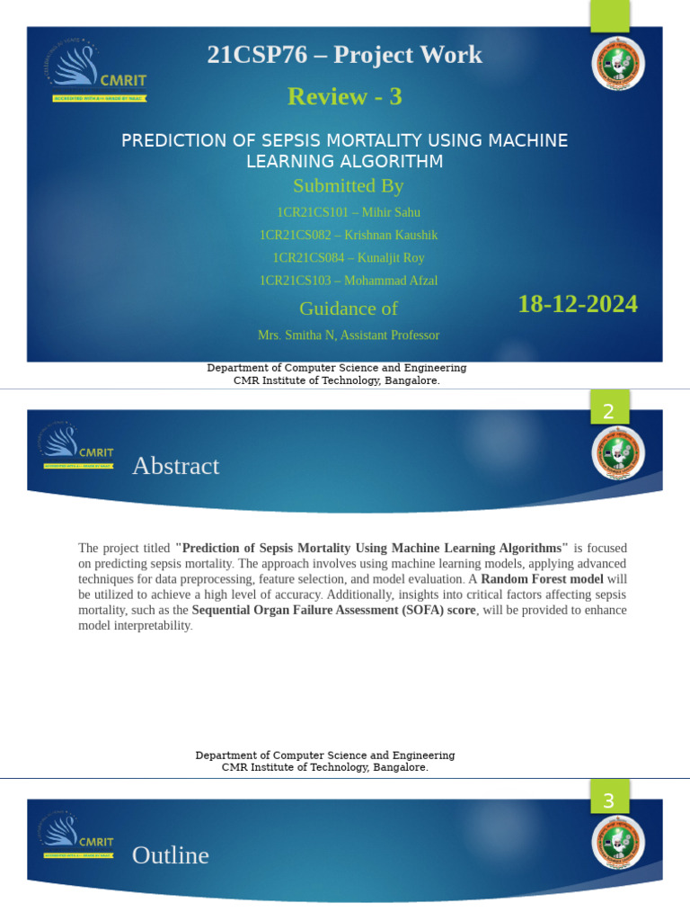 Sepsis Mortality Prediction with ML | PDF | Blood Pressure | Machine ...