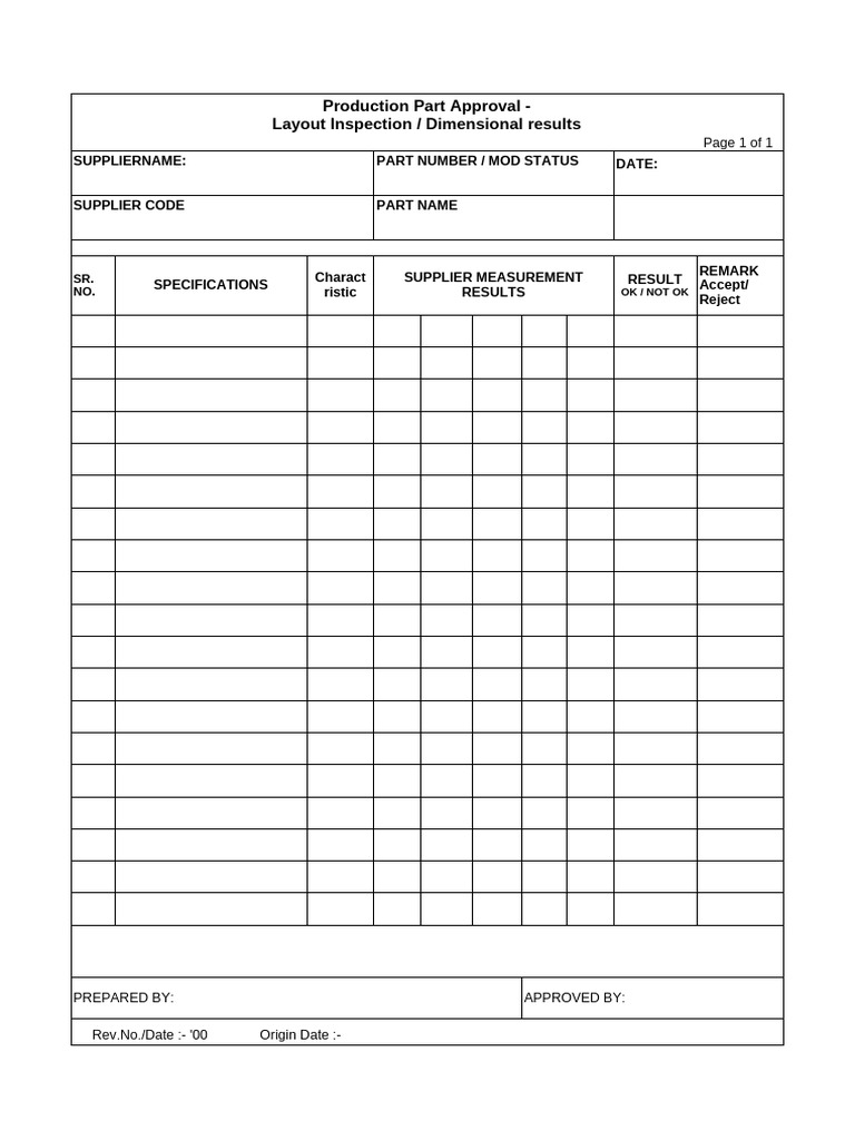 FT - Dimensional Results, Layout Inspection | PDF