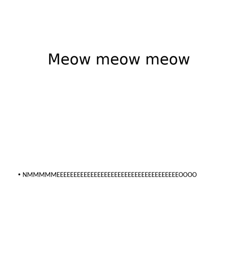 Meow PDF Overview | PDF
