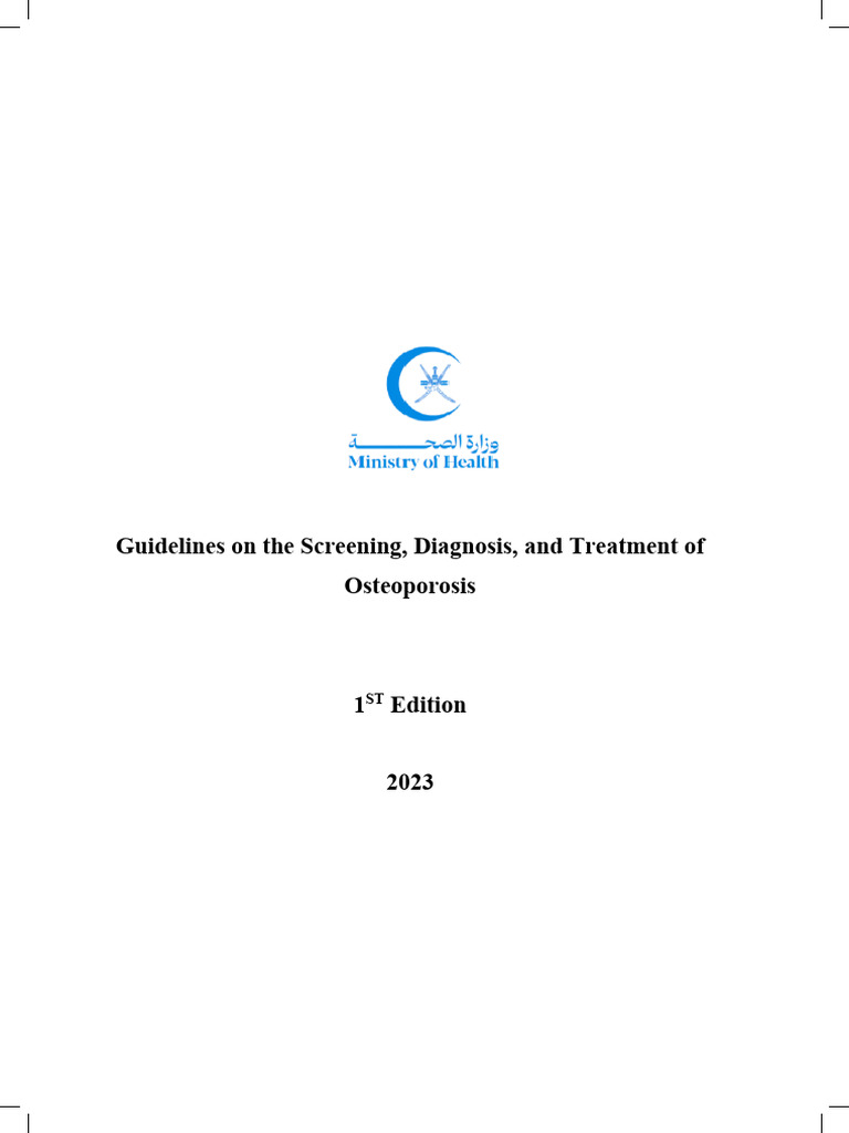 Osteoporosis Screening and Treatment Guidelines | PDF | Osteoporosis ...