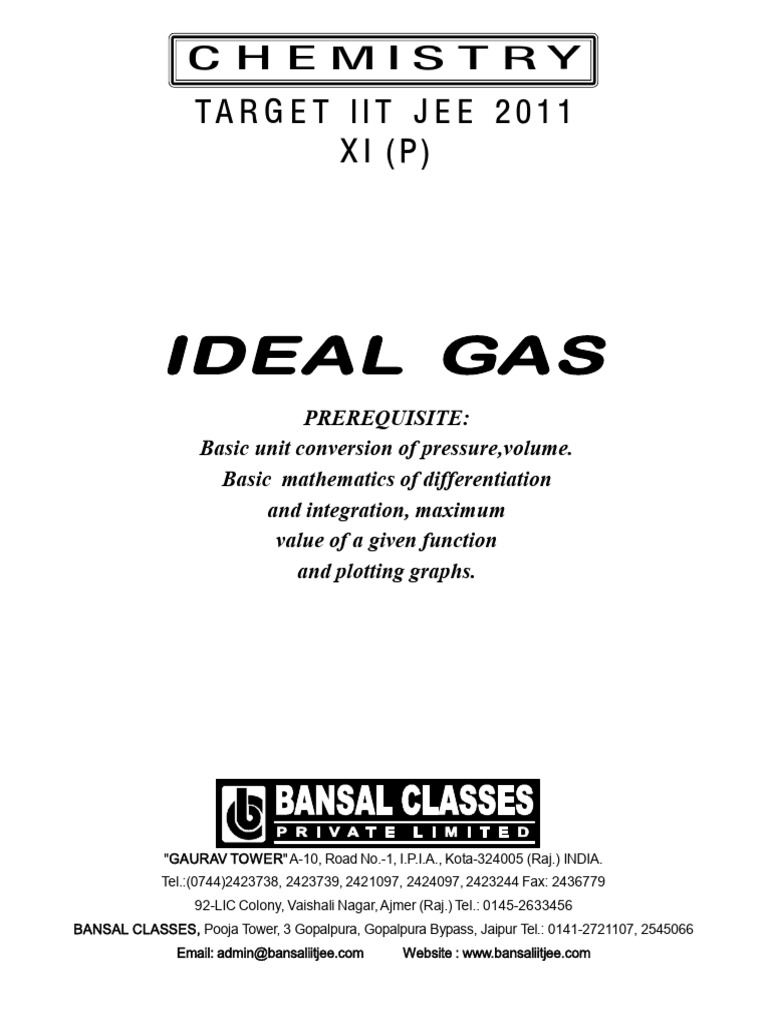 Understanding Ideal Gas Behavior | PDF | Gases | Pressure