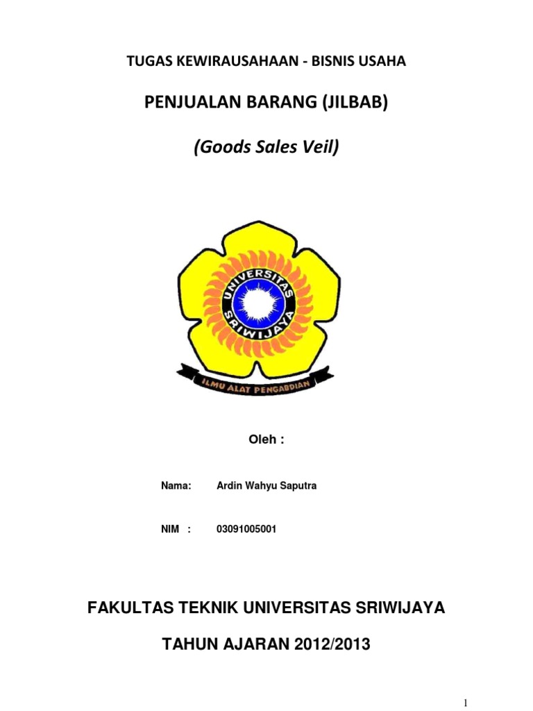 Contoh Cover Depan Proposal Usaha - Simak Gambar Berikut