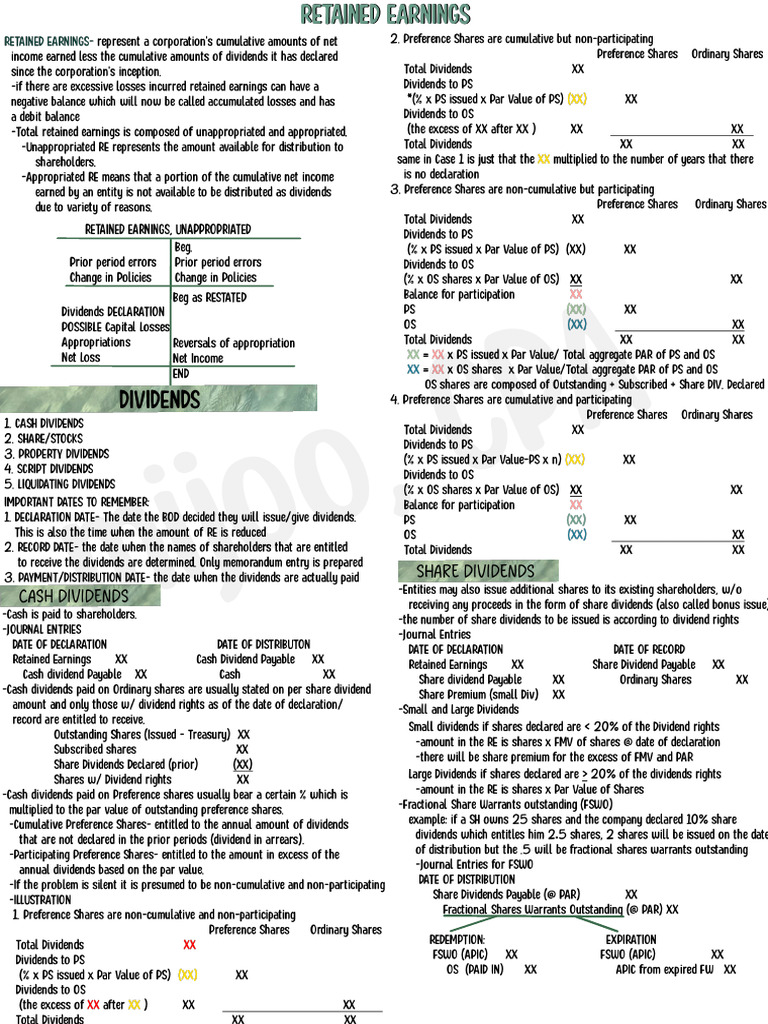 Retained Earnings | PDF