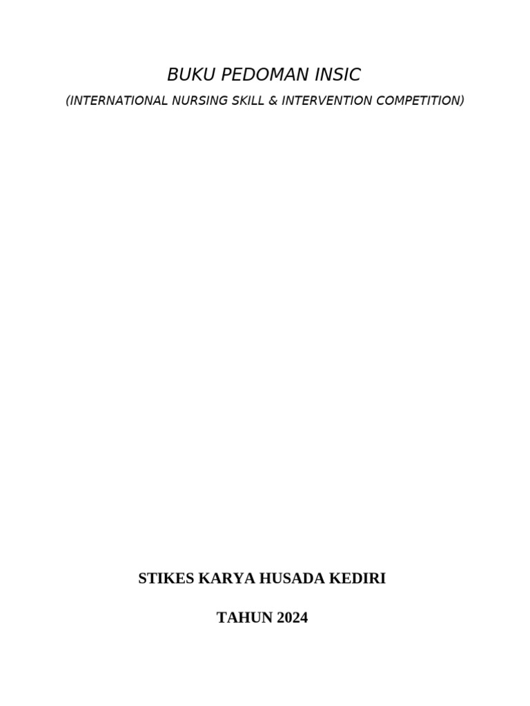 Pedoman Lomba INSIC 2024 Keperawatan | PDF