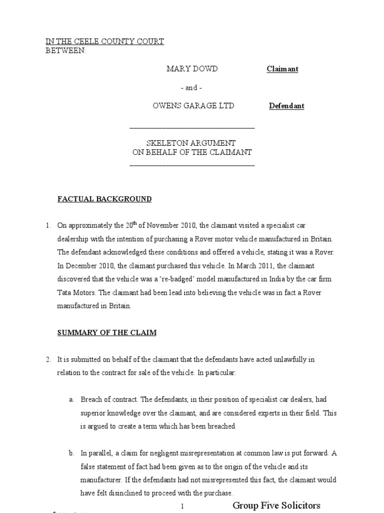 vce-skeleton-argument-business-law-common-law