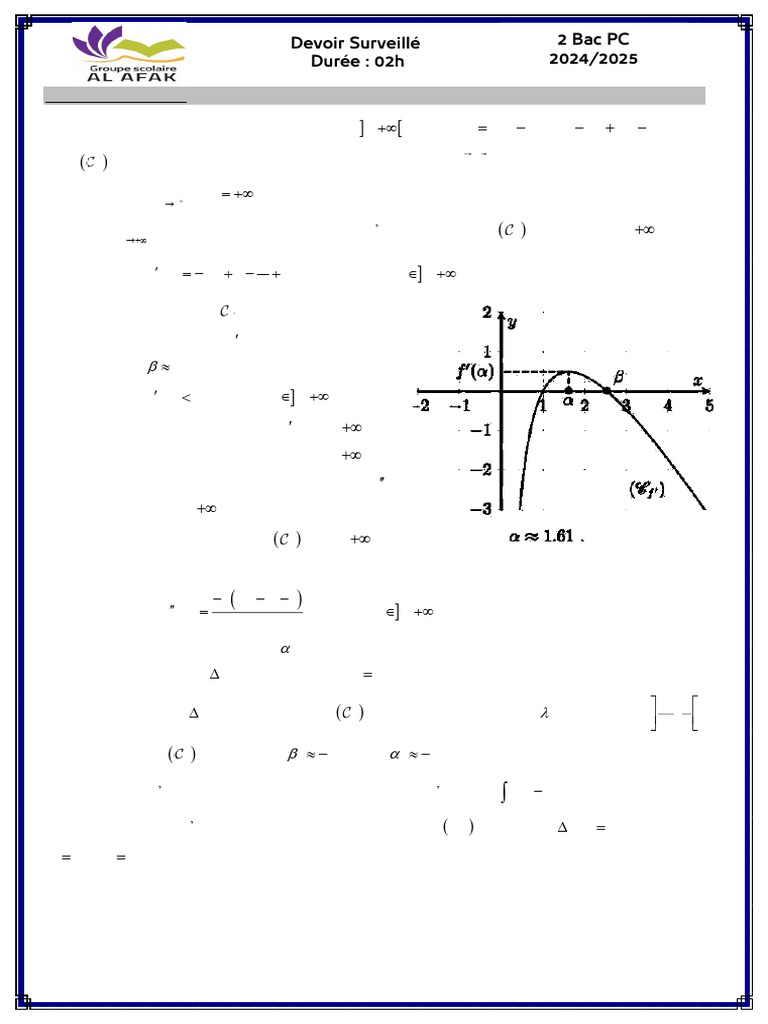 Maths 2 Bac PC : Devoir Surveillé 2024/2025 | PDF | Nombre complexe ...