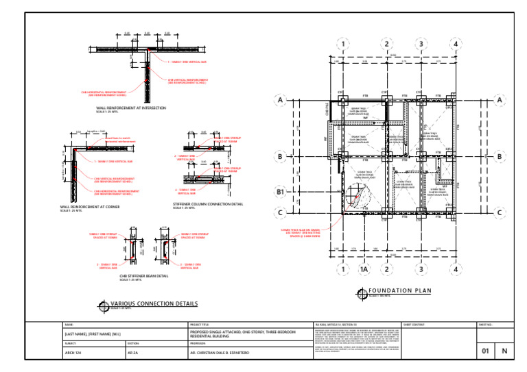 FTB Foundation Plan Details | PDF | Structural Engineering | Civil ...