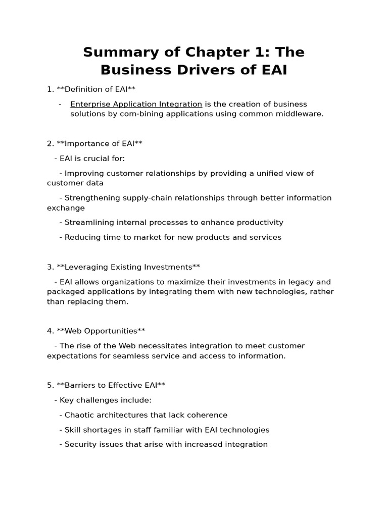 Summary of Chapter 1 | PDF