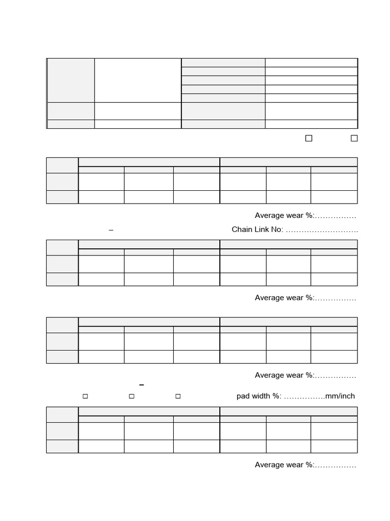A 08.07a Inspection Checklist ZX 210 LC | PDF | Mechanical Engineering