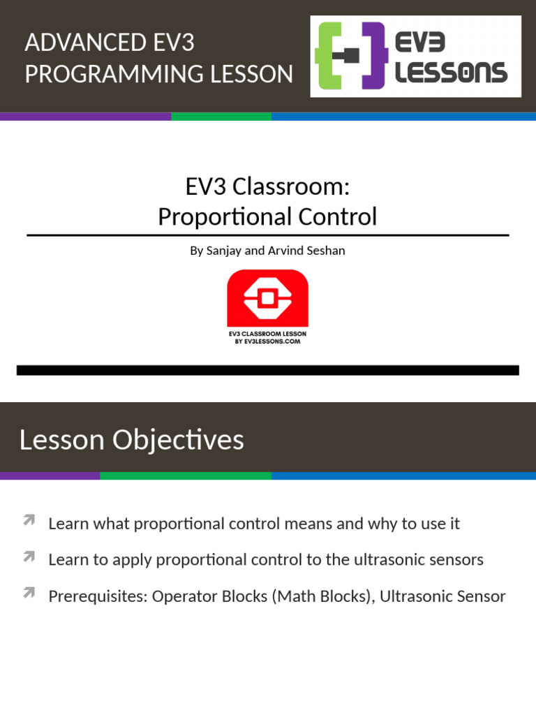 Proportional Control in EV3 Programming | PDF