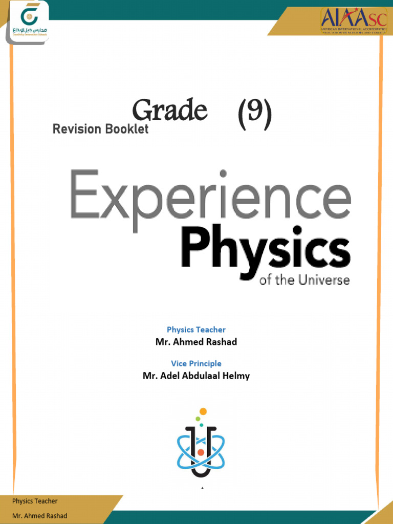 Grade 9 Booklet Term 2 - Model Answers | PDF | Force | Orbit