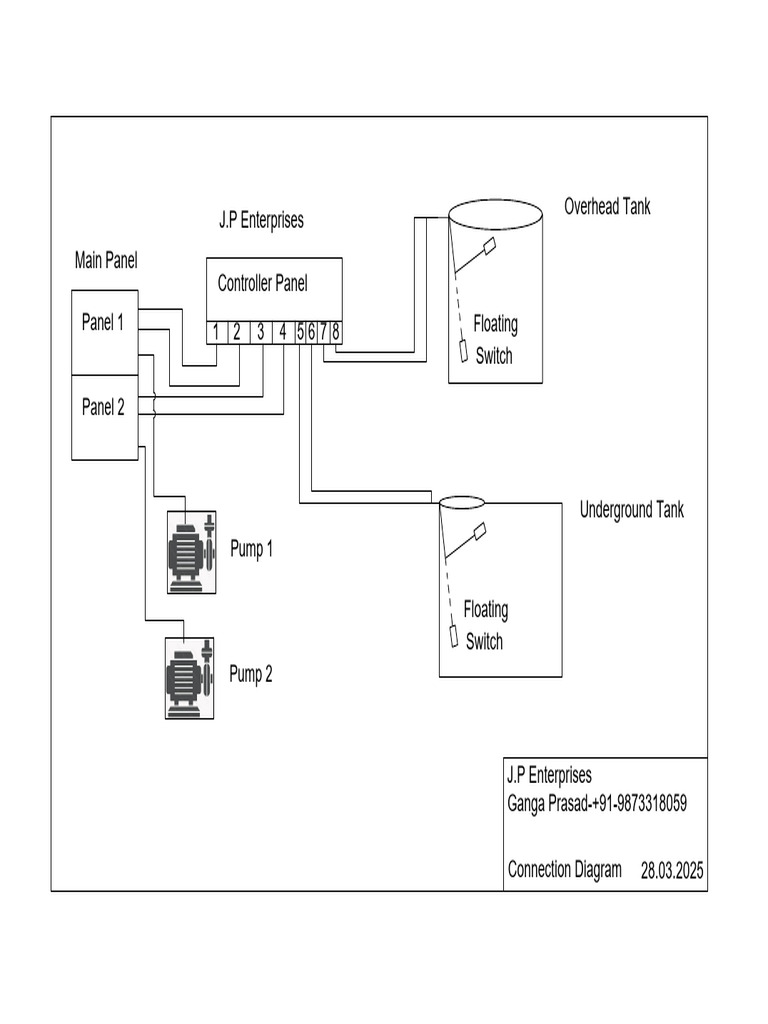 Connection Diagram for Pump Control System | PDF