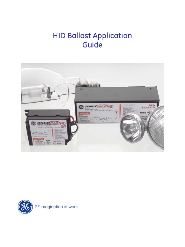 GE HID Ballast Application Guide PDF Capacitor Inductor
