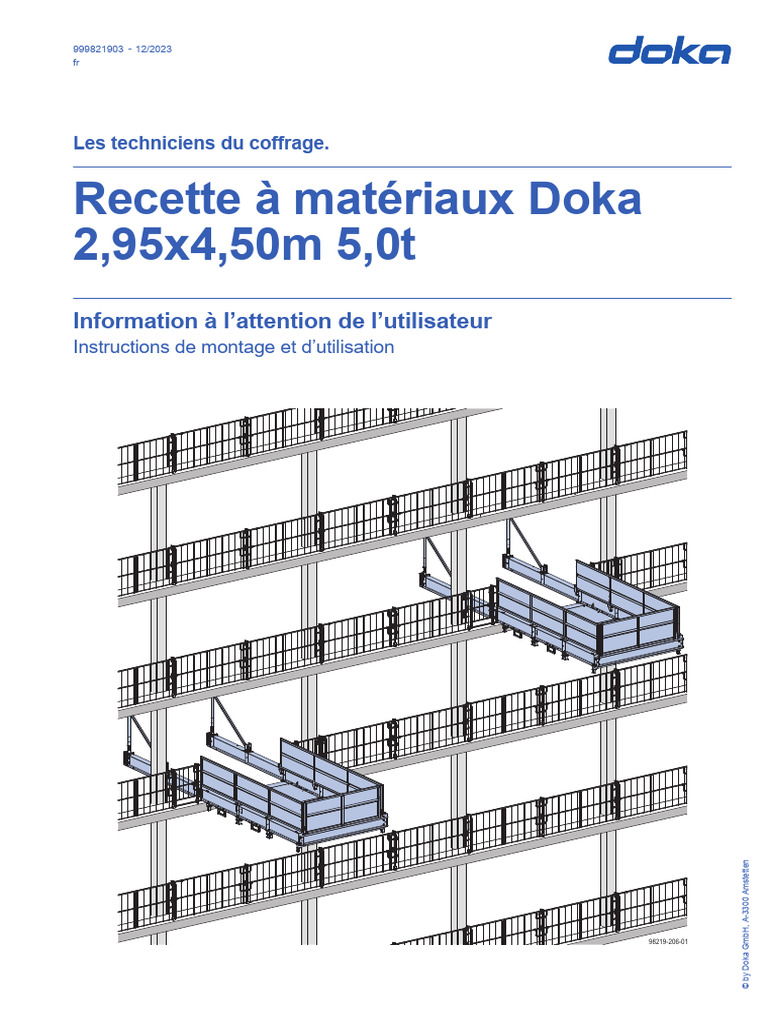 Recette Matériaux Doka 2,95x4,50m | PDF | Sécurité | Risque