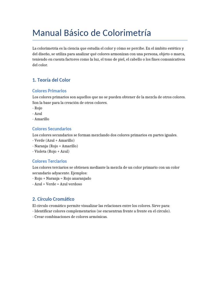 Guía Esencial de Colorimetría | PDF