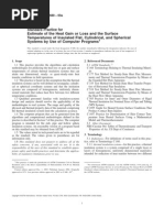 Download ASTM C 680 - 03 Estimate of the Heat Gain or Loss and the Surface Temperatures of Insulated Flat Cylindrical And Spherical Systems by Fu_John SN84983058 doc pdf