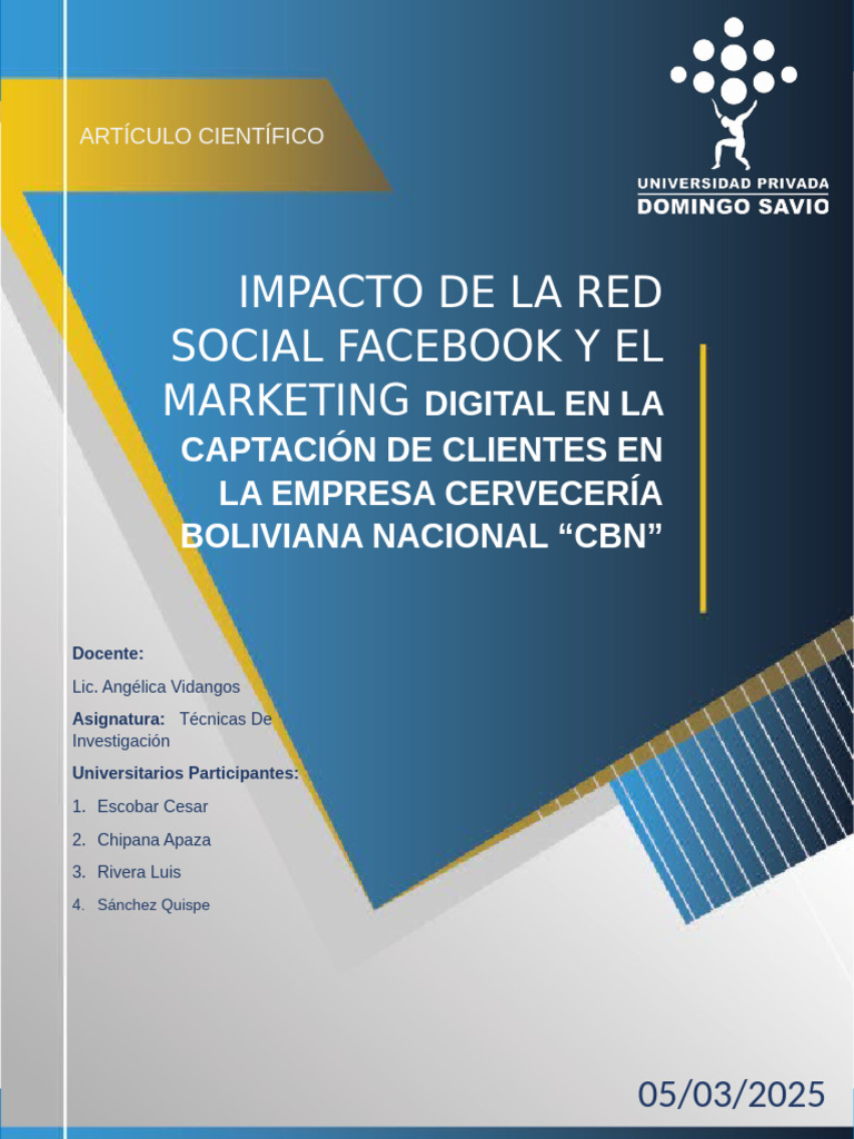 Facebook y Marketing Digital en CBN | PDF | Publicidad digital | Marketing