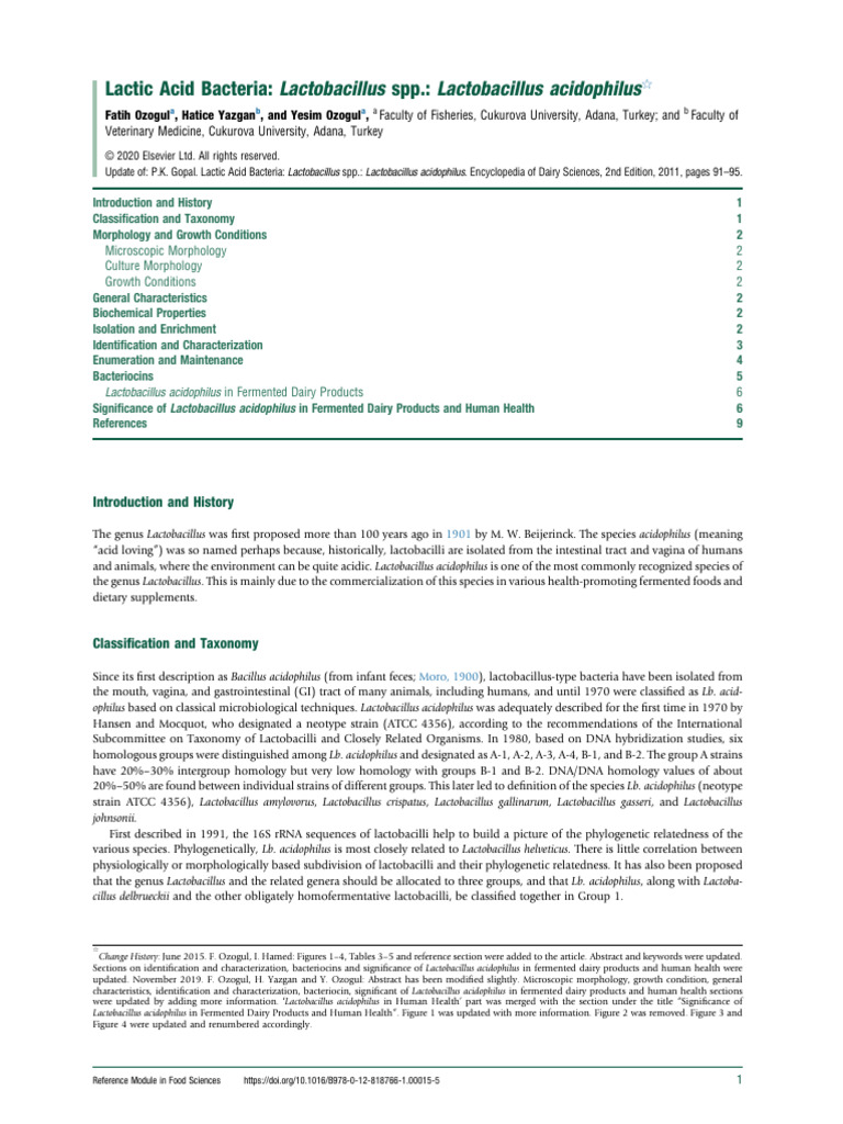 Lactobacillus acidophilus Overview | PDF | Lactobacillus | 16 S ...