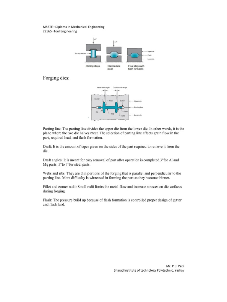 Tool Engineering Notes Pages 1-50 | PDF