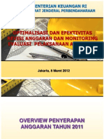 Optimalisasi Dan Efektivitas Revisi Anggaran Dan Monitoring Evaluasi Pelaksanaan Anggaran