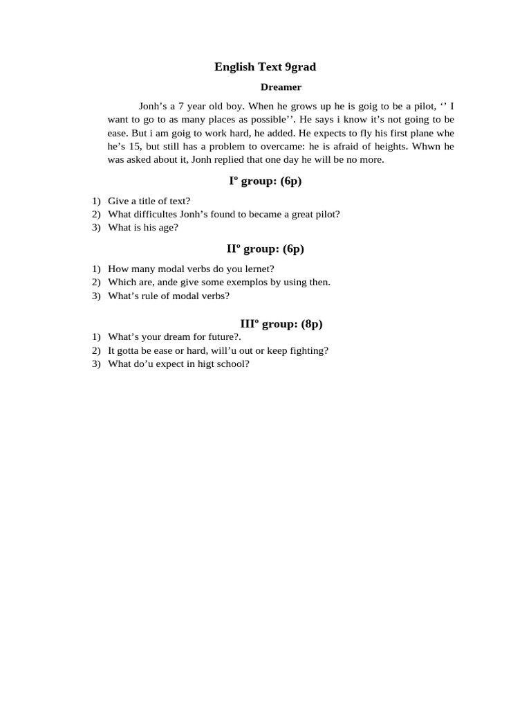 English Text 9grad | PDF