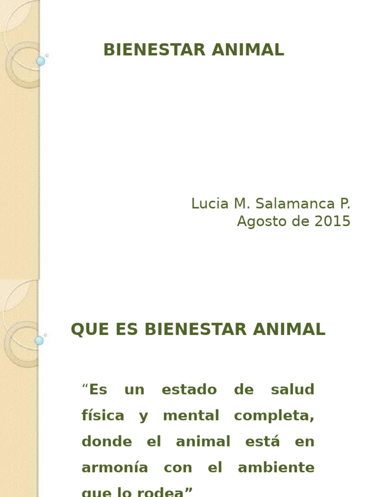 Bienestar Animal | PDF | Bienestar de los animales | Animales y humanos