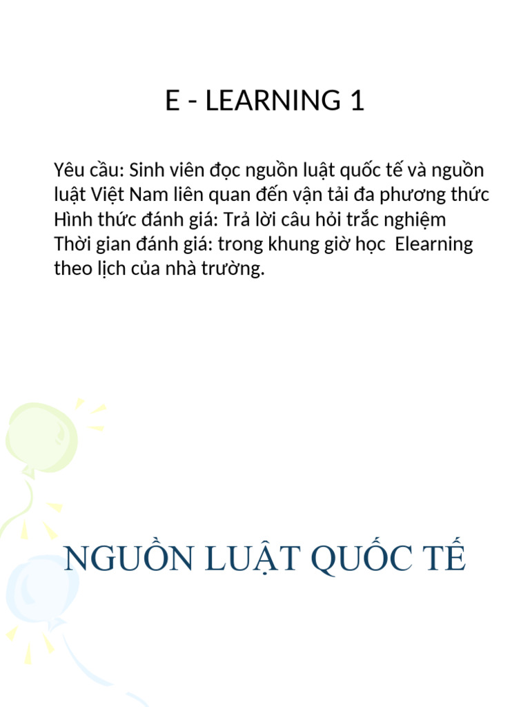 E - LEARNING 1-Đã G P | PDF