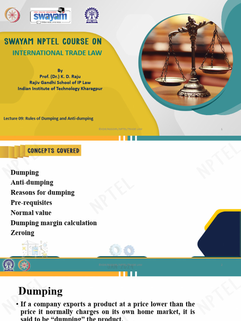WTO Rules on Dumping and Anti-dumping | PDF | Dumping (Pricing Policy ...