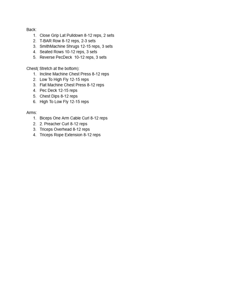 Full-Body Workout Routine Guide | PDF
