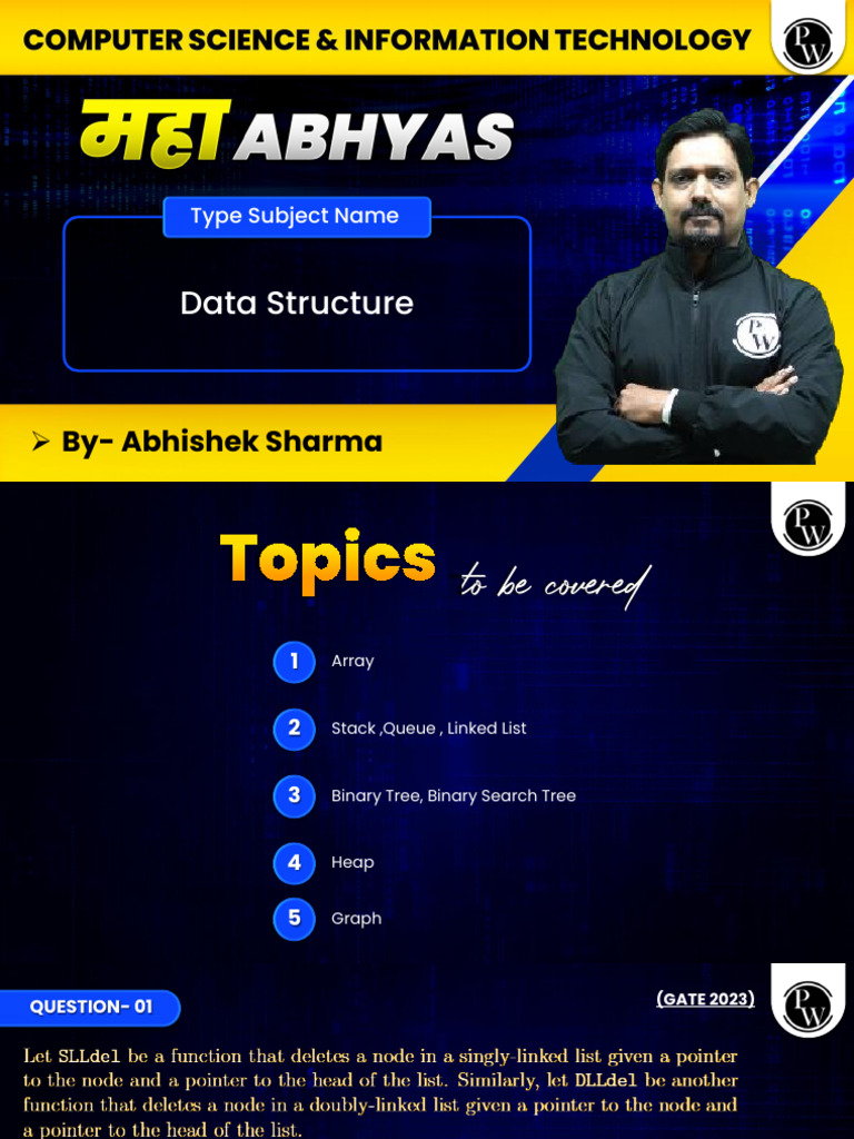 महा Abhyas Computer Science and Infirmation Technology Data Structure ...