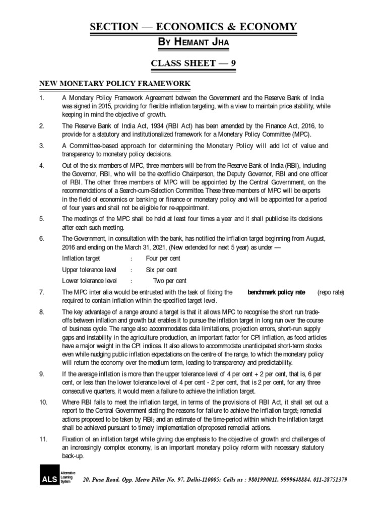 Flexible Inflation Targeting in India | PDF | Reserve Bank Of India ...