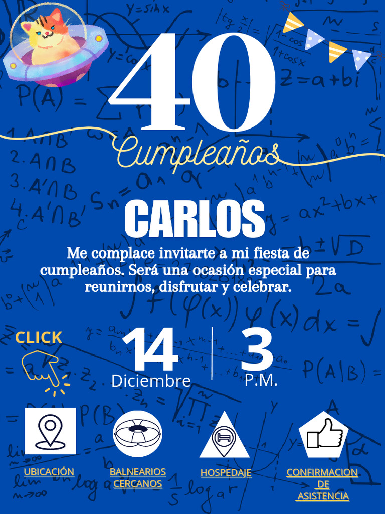 Invitación Cumpleaños Carlos | PDF, image size:768x1024
