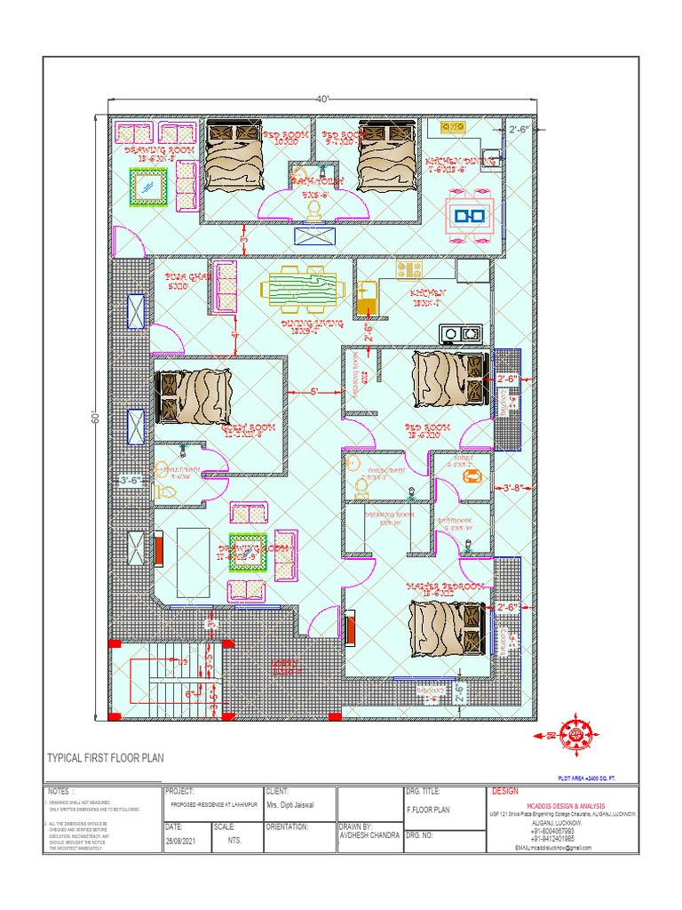 First Floor Plan for Proposed Residence | PDF | Room | Home