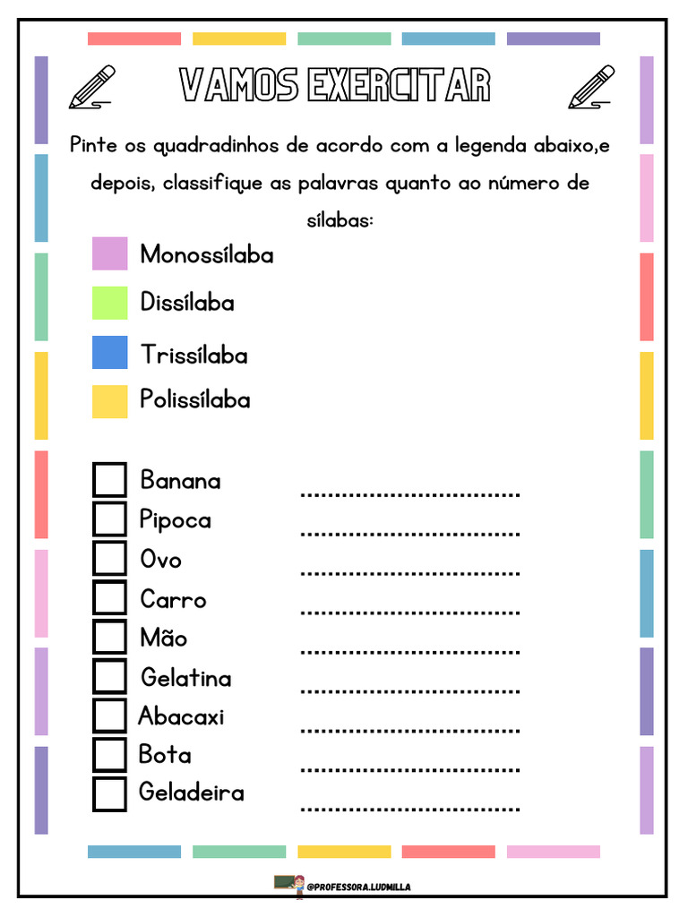 Classificação Das Palavras | PDF