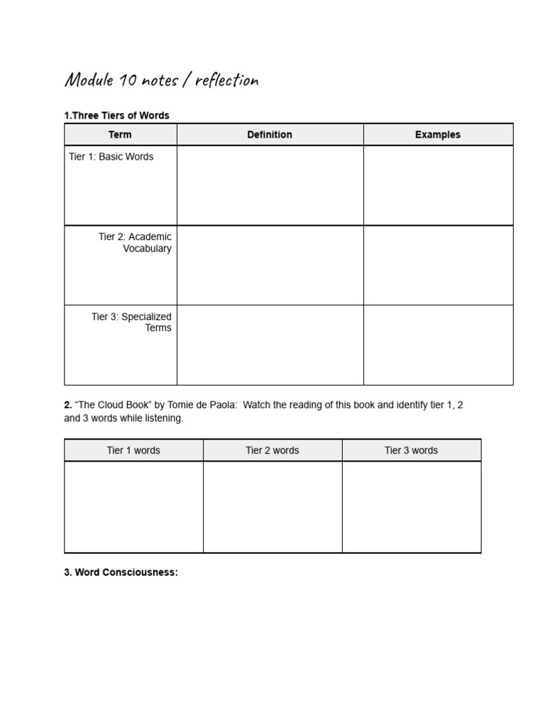 Module 11 Notes Reflection Pdf Word Linguistic Morphology