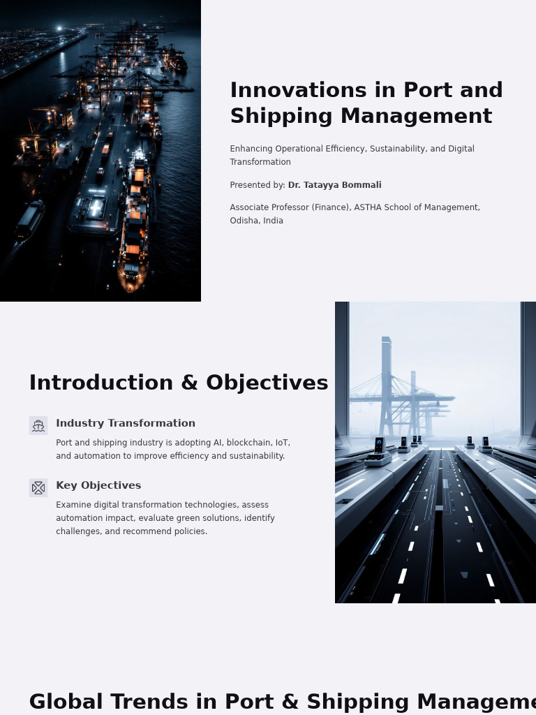 Innovations in Port Management 2023 | PDF | Internet Of Things | Port