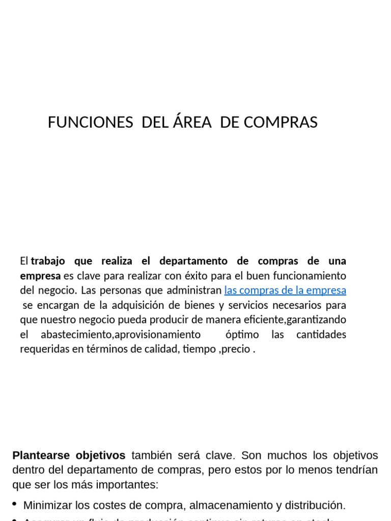 Funciones Clave del Departamento de Compras | PDF | Business | Obtención